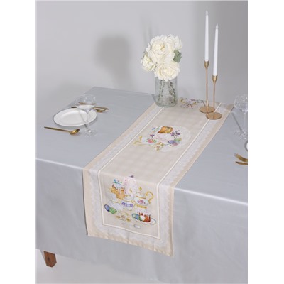Дорожка на стол «Пасхальные куличи», 40×146 см, 100% хлопок, саржа 190 г/м²