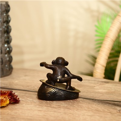 Сувенир «Обезьяна», бронза, 11×9.5 см