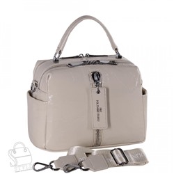 Сумка женская кожаная 9258-1Y apricot white Polina&Eiterou
