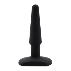 Черная анальная втулка Silicone Butt Plug 4  - 11 см.
