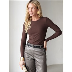 Джемпер из трикотажа в широкий рубчик