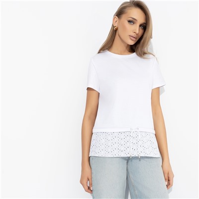 Футболка комбинированная, Романтика с перчинкой