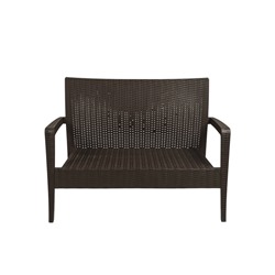 УЦЕНКА Диван RATTAN Ola Dom, 128×77×89 см, коричневый, (НЕТ ОДНОЙ ЗАГЛУШКИ)