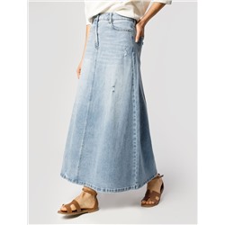 Юбка А-силуэта из эластичного денима