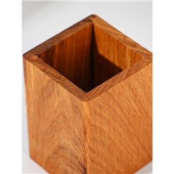 Подставка деревянная для столовых приборов Adelica, 12×8×8 см, дуб