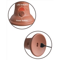 Карамельный вибратор-реалистик 8  Vibrating Silicone Dual Density Cock - 22 см.