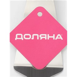 Лопатка для пиццы Доляна, 26.7×6.2 см, нержавеющая сталь, чёрная