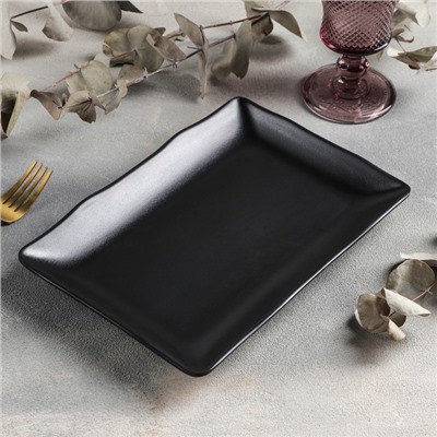 Блюдо для подачи «Чёрный Восток», 25.5×17.2×3 см, пластик, чёрное