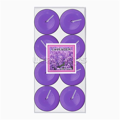 Набор свечей восковых (8шт х 3,5*1см) в ассортименте