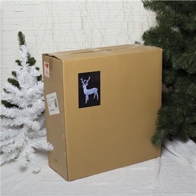 УЦЕНКА Фигура акриловая «Олень голова влево», 60×35×100 см, 144 LED, 24 В, свечение белое