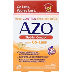 Azo, Bladder Control, with Go-Less, 54 Capsules