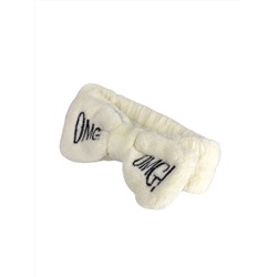 “‣”  COSMETIC BANDAGE - ПОВЯЗКА ДЛЯ ВОЛОС С НАДПИСЬЮ OMG МОЛОЧНАЯ, 1 ШТ.
