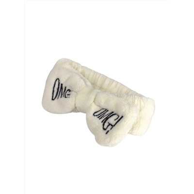 “‣”  COSMETIC BANDAGE - ПОВЯЗКА ДЛЯ ВОЛОС С НАДПИСЬЮ OMG МОЛОЧНАЯ, 1 ШТ.