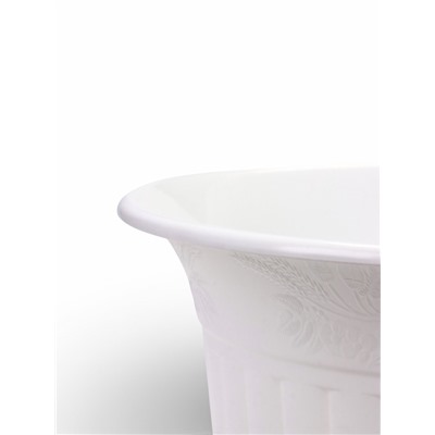 Горшок для цветов «Венеция», 10 л, d=32 см, h=25 см, пластиковый, с поддоном, белый