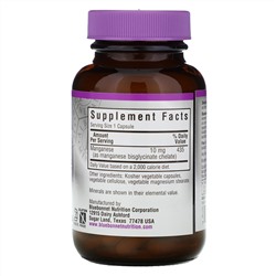 Bluebonnet Nutrition, Хелатированный марганец, 90 капсул