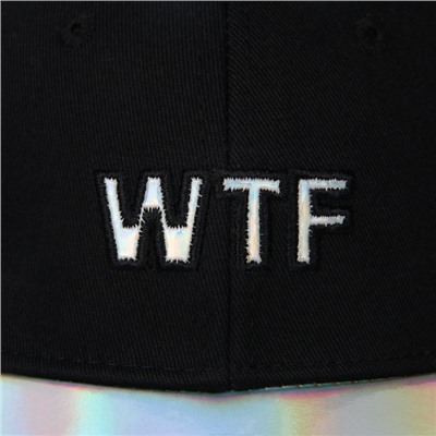 Кепка женская WTF, чёрная, р-р 56