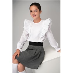 Нарядная блузка для девочки с длинным рукавом Happyfox