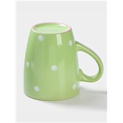 Кружка Доляна «зелёное Горох», 360 мл, керамика, зелёная