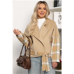 Пальто укороченное Хайт (бежевое) Б14314-7М