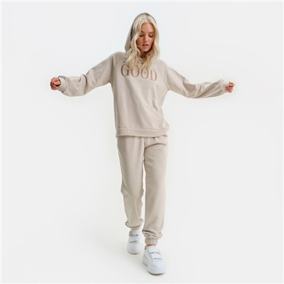 Костюм женский (толстовка, брюки) MIST Good, размер 52-54, бежевый