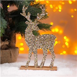 Декор новогодний «Яркий олень» золотой, 6×14×24 см