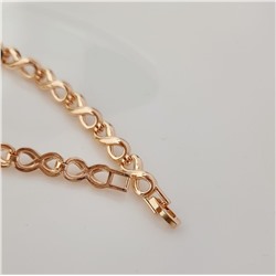 Браслет женский на руку Дубайское золото покрытие позолота, вставка: фианит, арт.314.953