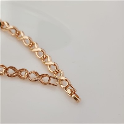 Браслет женский на руку Дубайское золото покрытие позолота, вставка: фианит, арт.314.946