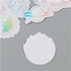 Наклейка пластик «Голография. Космос», набор 38 шт., 13×11.5×0.5 см