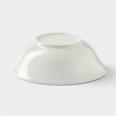 Тарелка глубокая Доляна White Label, 350 мл, d=15 см, фарфор, белая