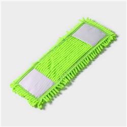 Насадка для плоской швабры «Доляна», 40×10 см, микрофибра букли, 80 г, зелёная