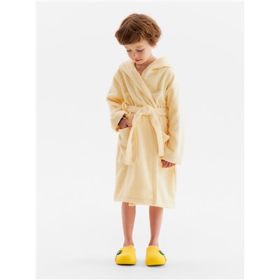 Халат махровый детский «Этель. Динозавр», размер 32, бежевый