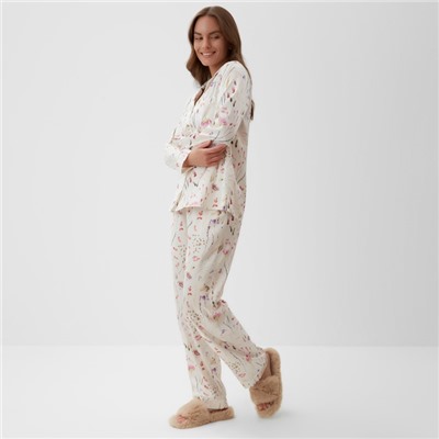 Пижама женская (рубашка, брюки) KAFTAN Spring, размер 52-54