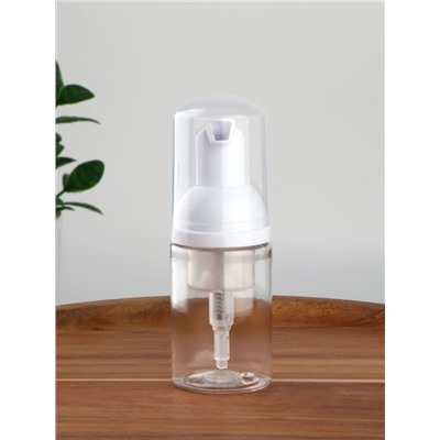Бутылочка для хранения, с пенообразующим дозатором, 30 мл, прозрачная, белая