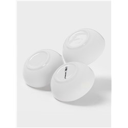 Менажница 3 ячейки Доляна «Зайка в золотом», 16.5×9 см, доломит, белая