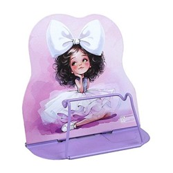 Подставка для книг металлическая 17х16,5х15,5 см "БАЛЕРИНА С БАНТОМ" окрашенный 73013 Феникс