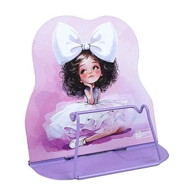 Подставка для книг металлическая 17х16,5х15,5 см "БАЛЕРИНА С БАНТОМ" окрашенный 73013 Феникс