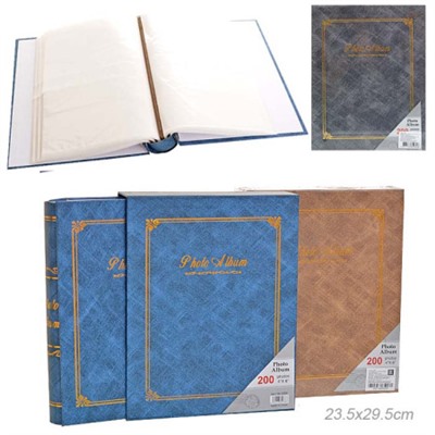 Фотоальбом 200 фото 13х18 / 9291 /уп 24/ (Серый)