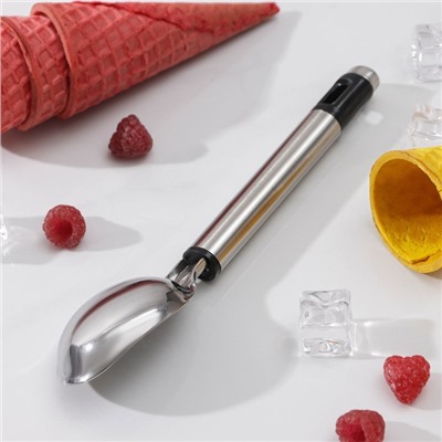 Ложка для мороженого Доляна Fargo, 19.5×4.5 см, цвет серебристый