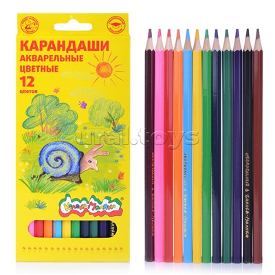 Карандаши цветные акварельные 12 цветов