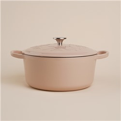 Кастрюля SL Home, 4.2 л, d=24.5 см, h=11 см, с эмалированным покрытием, чугун, бежевая