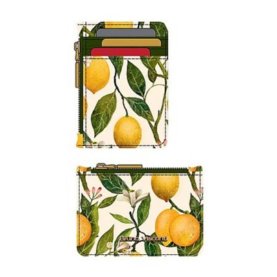 Чехол для пластик. карт на молнии "FLORA.PARADISE.LEMONS" 14-096/06 (3 для карт, 1 для купюр и монет) Bruno Visconti