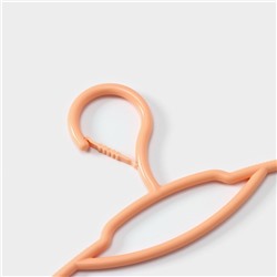 Плечики - вешалки для одежды, 39.5×20 см, 5 шт., фиксатор на крючке, оранжевые