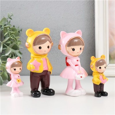 Набор фигурок полистоун «Малыши кошки-мышки», 4 шт., 2.5×3×7 4.5×4×12 см