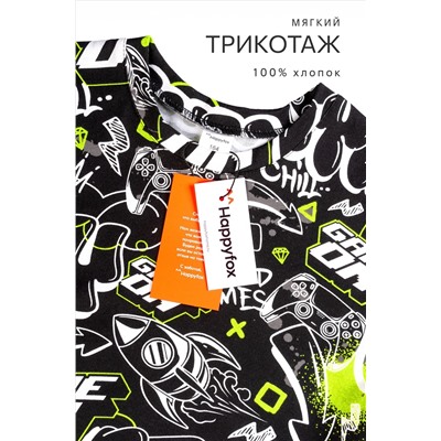 Хлопковый костюм для мальчика Happyfox