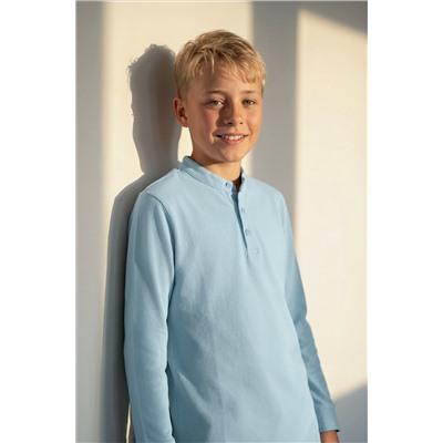 Рубашка-поло с длинным рукавом для мальчика Happyfox