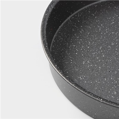 Форма для выпечки Magistro Gourmet Range, 24,8×24,8×5 см, толщина 0,6 мм, антипригарное покрытие, цвет серый