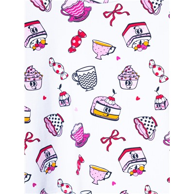 Комплект трикотажный для девочек: фуфайка (футболка), шорты