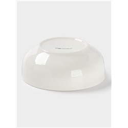 Салатник Доляна «Цветы», фарфор, 600 мл, 15.5×6 см, белый