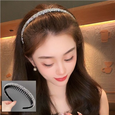 Ободок для волос гребень блестящий