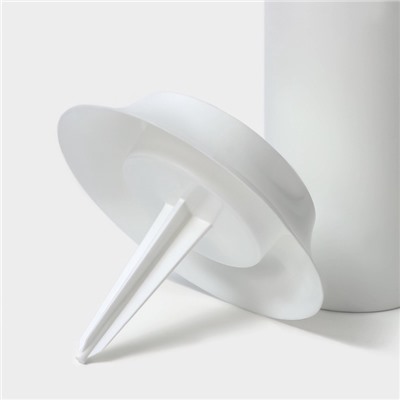 Ваза для цветов под срезку, 2.8, с колышком, пластик, белая